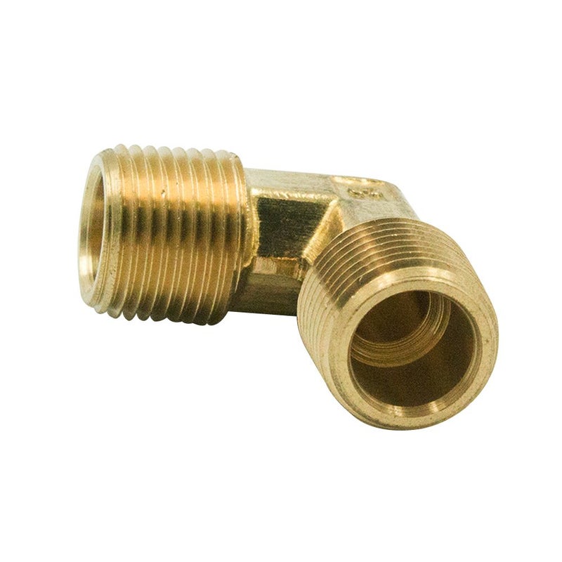 Legines 90-Degree Male Elbow Fitting, Forged Brass 90 Degree Right Angle Ell, 1/4" NPT Male x 1/4" NPT Male, Pack of 2 - Image 4